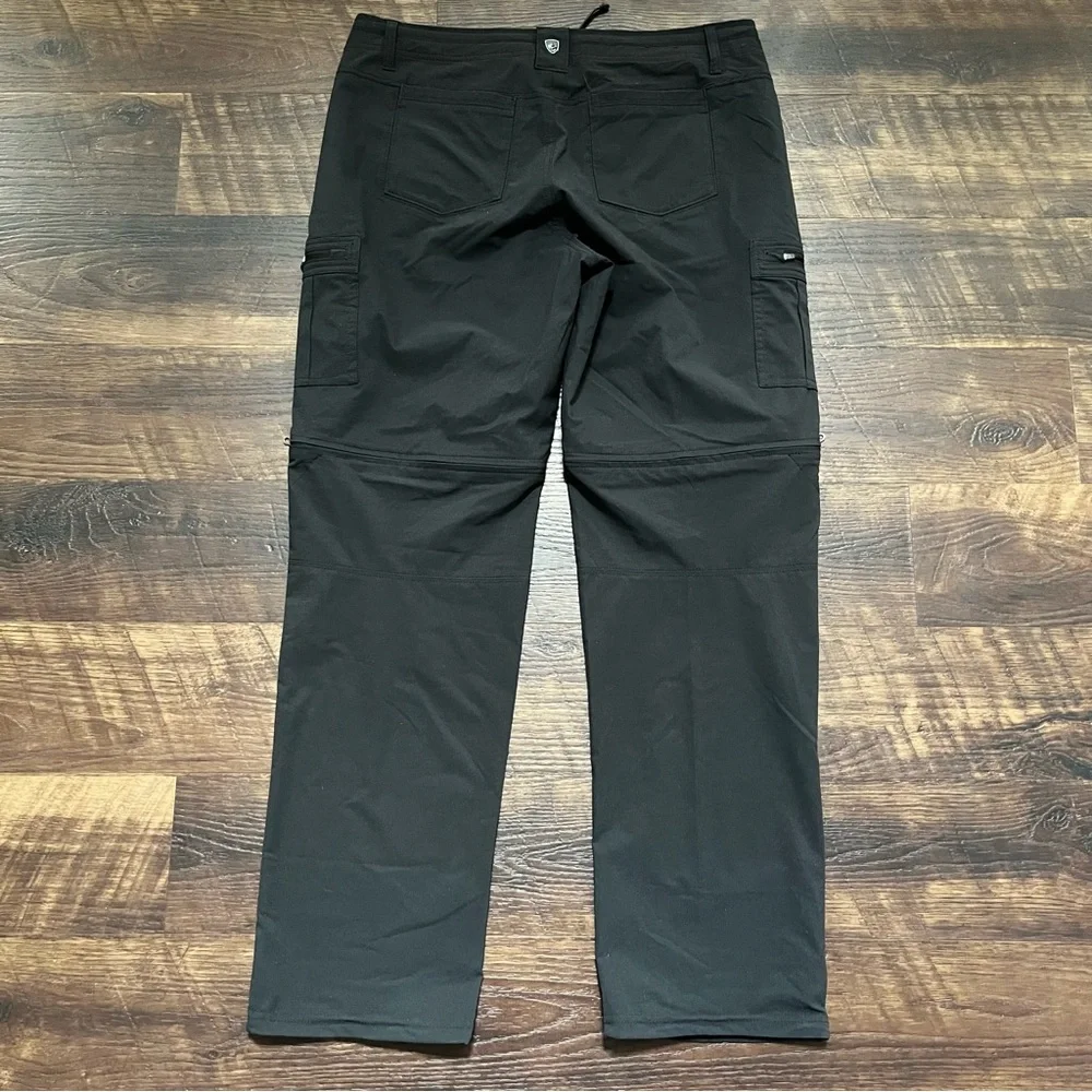 Kuhl womens 6297 horizon convertible drawstring Ripstop black outdoor pants 14 - Picture 12 of 12